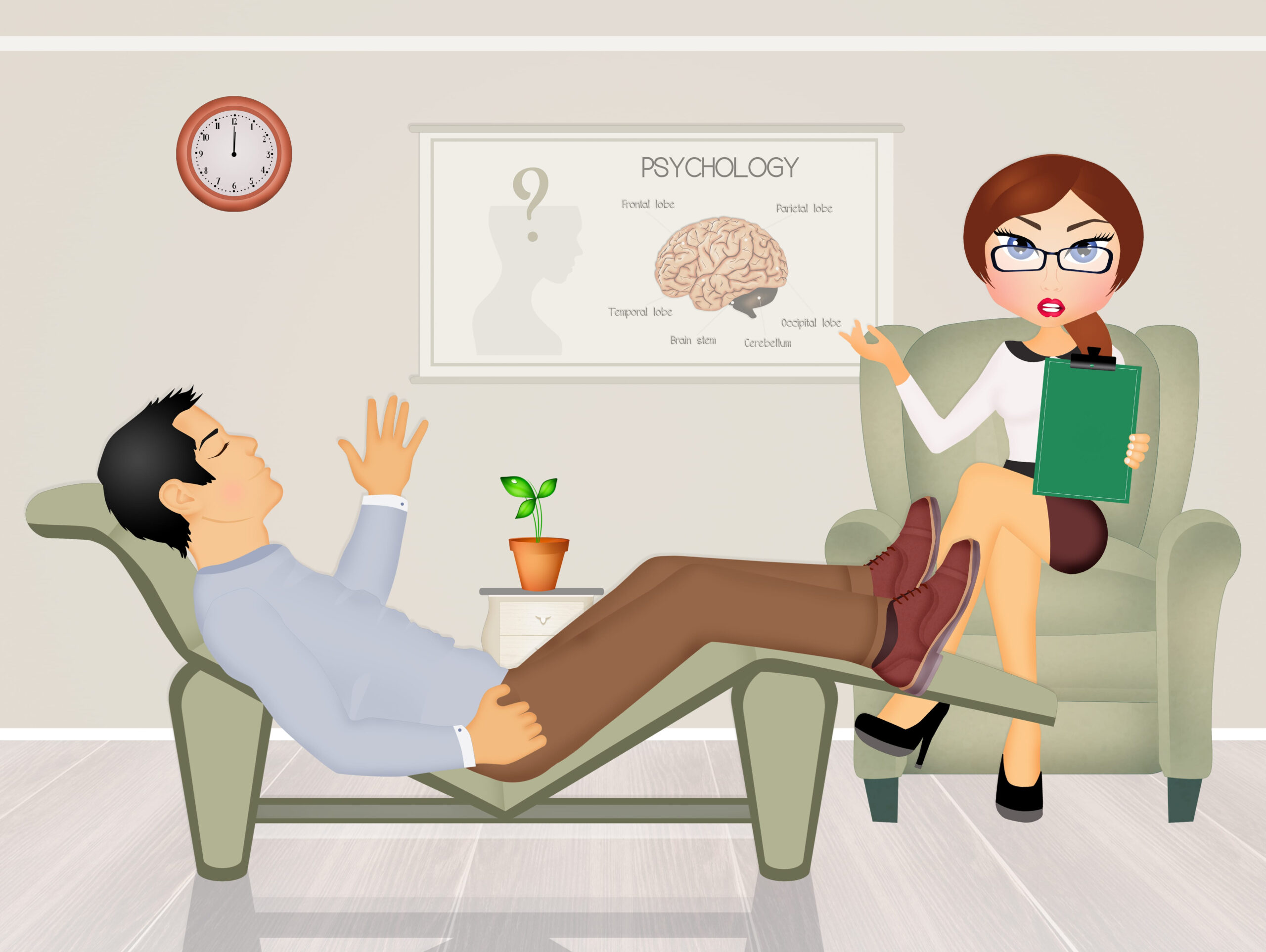 patient speaking with therapist during mental health counseling session 